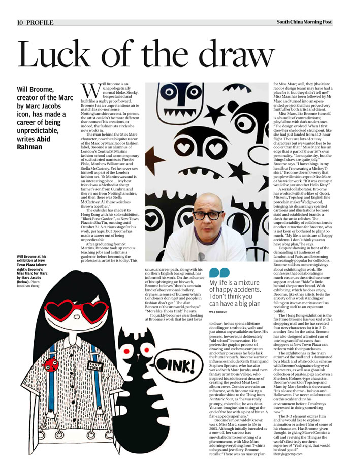 Will Broome in the South China Morning Post